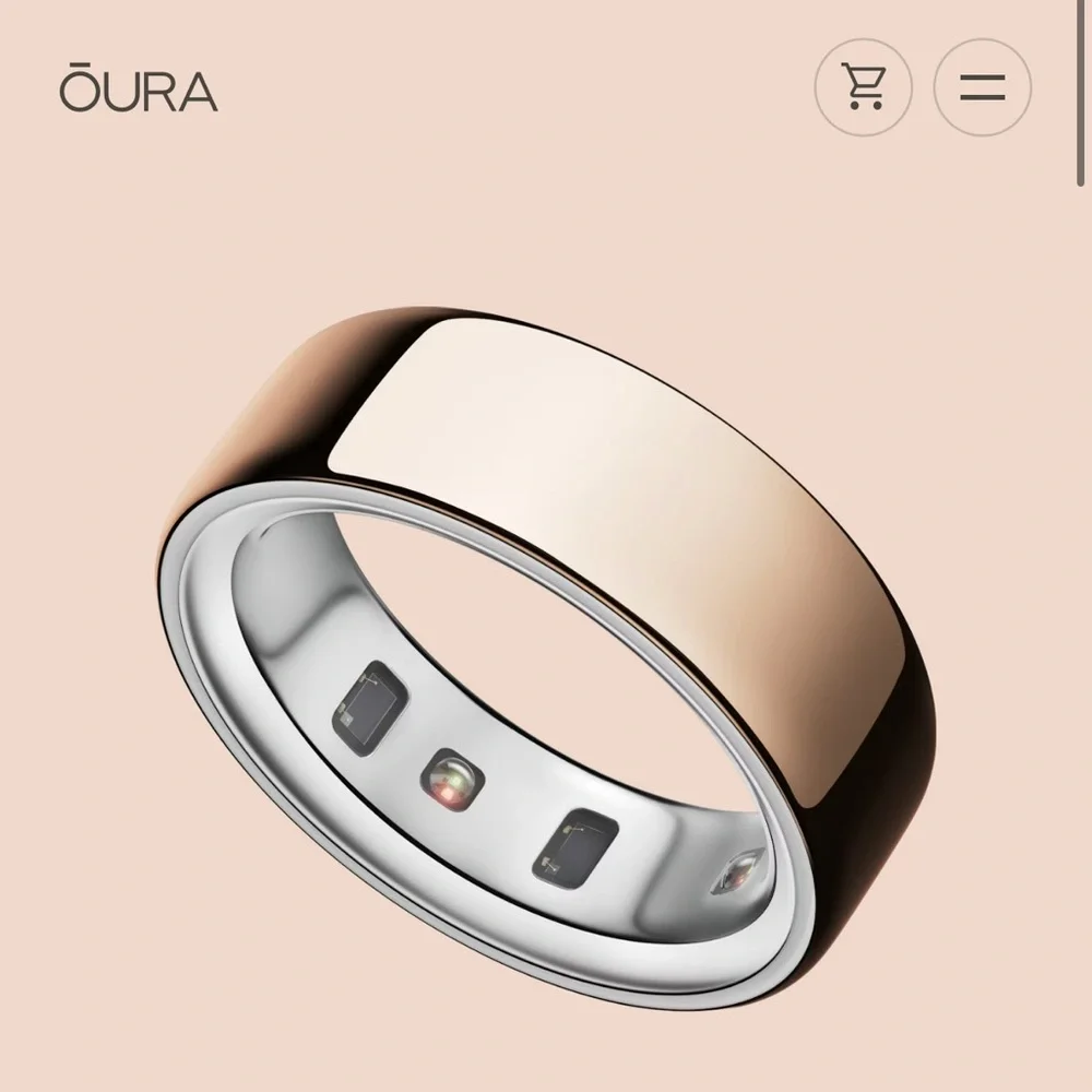 Oura Ring Gen3 Rose Gold with Silver Inner Band